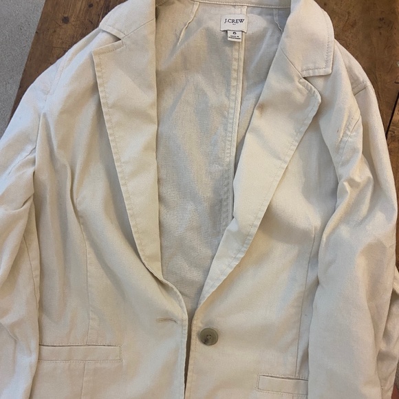 JCREW Beige Blazer Set, Pants XS, Blazer size 6 - Picture 4 of 7